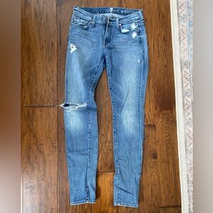 7 for all Mankind size 27 distressed skinny jean